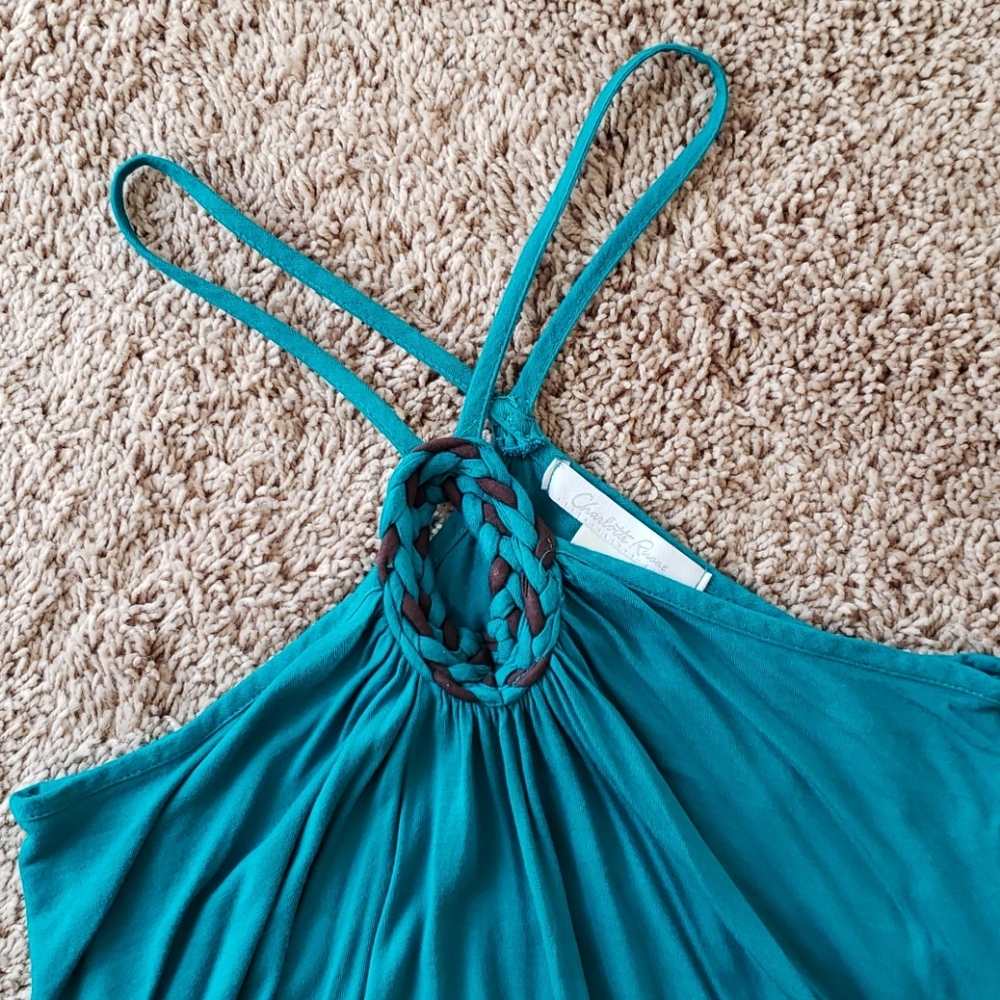 Flirty Teal green tank